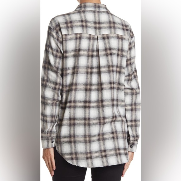 (A6) ABOUND Black White CeCe Oversized Plaid Button down front Shirt, Sz 3X, NWT - Picture 6 of 10